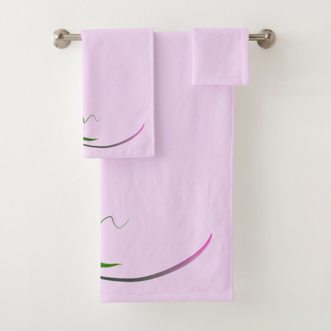Purple Iris Bath Towel Set (Insitu)