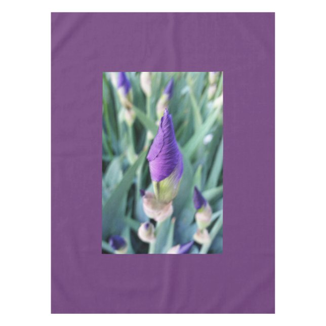 purple iris bud tablecloth (Front)