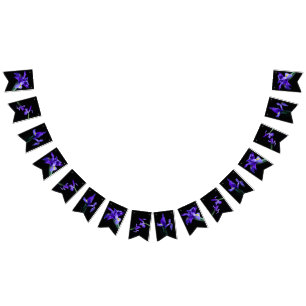 Purple Iris Bunting Flags