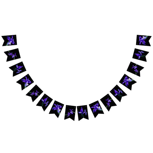Purple Iris Bunting Flags (All)