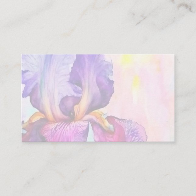 Purple Iris Business Card (Front)