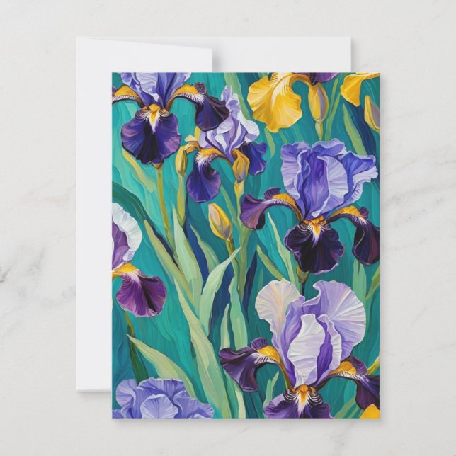 Purple Iris C Holiday Card (Front)