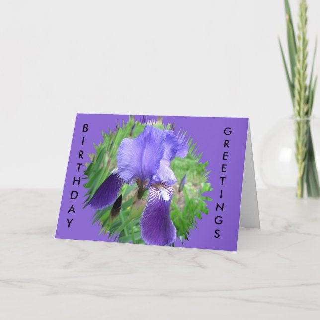 Purple Iris Card (Front)