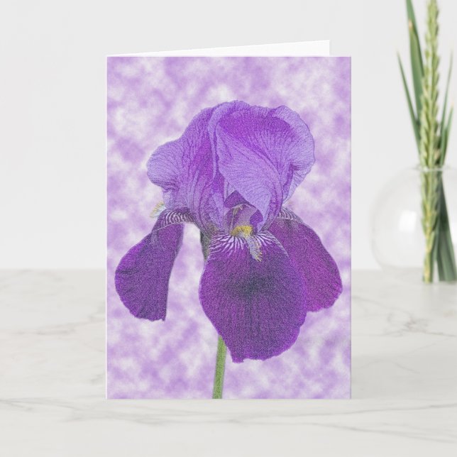 Purple Iris Card (Front)