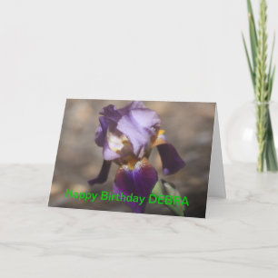 PURPLE IRIS carte d'anniversaire