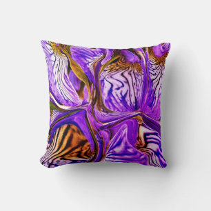 Purple Iris Flower / 1974 / Throw Pillow