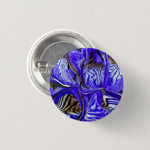 Purple Iris Flower 1 Inch Round Button