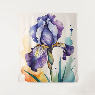 Purple Iris Flower Bloom                           Tapestry