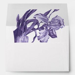 Purple Iris Flower Envelopes