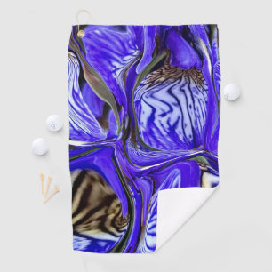 Purple Iris Flower  Golf Towel