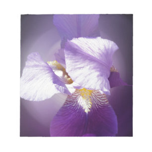 purple iris flower notepad
