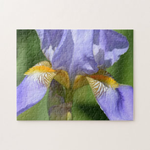 Purple Iris Flower photography Jigsaw Puzzle
