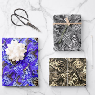 Purple Iris Flower / Slanted / Tiled / Filters / Wrapping Paper Sheet