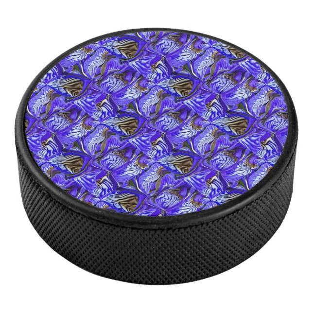 Purple Iris Flower / Slanted / Tiled / Hockey Puck (3/4)