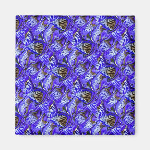 Purple Iris Flower / Slanted / Tiled / Magnet