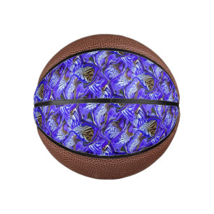 Purple Iris Flower / Slanted / Tiled /  Mini Basketball