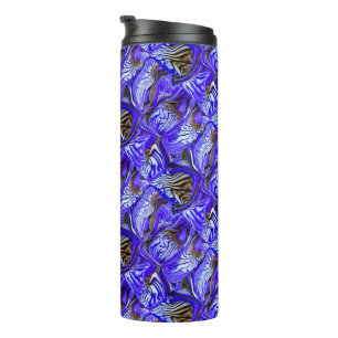 Purple Iris Flower / Slanted / Tiled / Thermal Tumbler