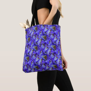Purple Iris Flower / Slanted / Tiled / Tote Bag