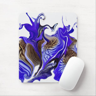 Purple Iris Flower Swirls Mouse Pad
