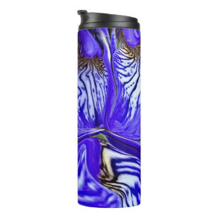Purple Iris Flower Thermal Tumbler