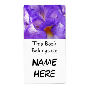 Purple Iris Flowers Book Belongs to Book Tags