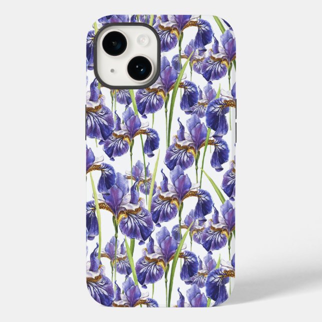 Purple Iris Flowers Case-Mate iPhone Case (Back)