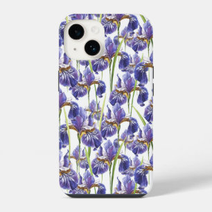 Purple Iris Flowers iPhone 14 Case