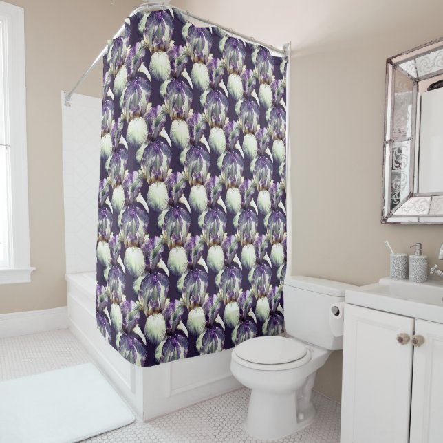 Purple Iris Flowers Nature Pattern    (In Situ)