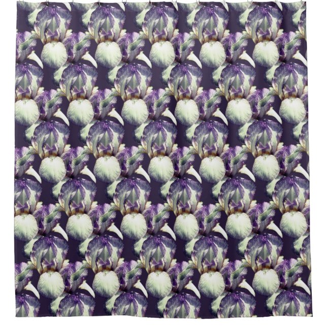 Purple Iris Flowers Nature Pattern    (Front)