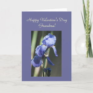 Purple Iris Grandma Template Card