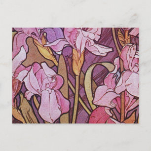 Purple Iris Holiday Postcard