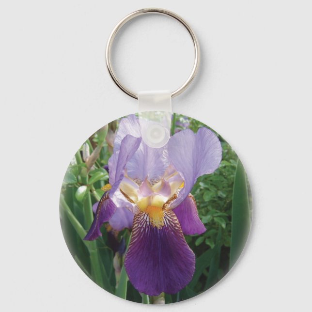 Purple Iris Keychain (Front)