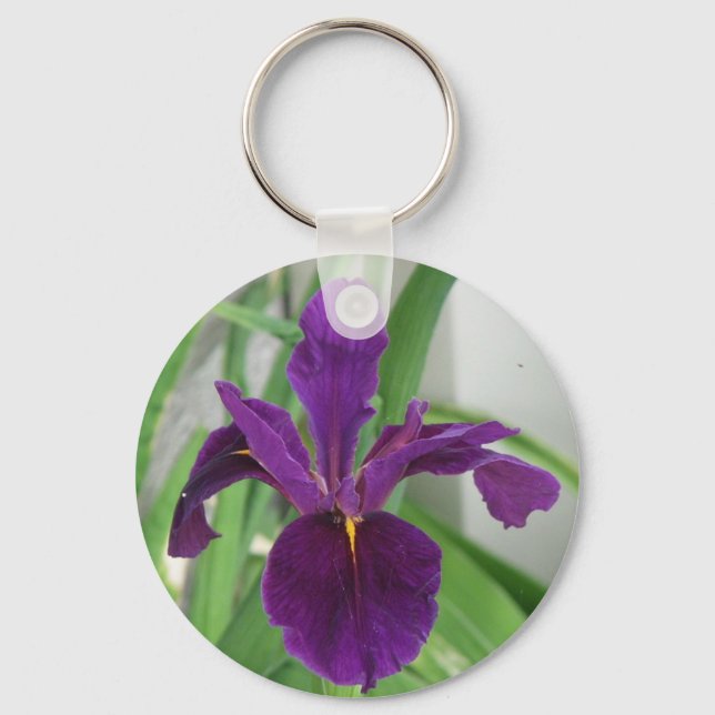 Purple Iris Keychain (Front)