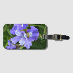 Purple iris luggage tag