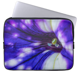 Purple Iris Macro – Vibrant Floral Close-Up Art Laptop Sleeve