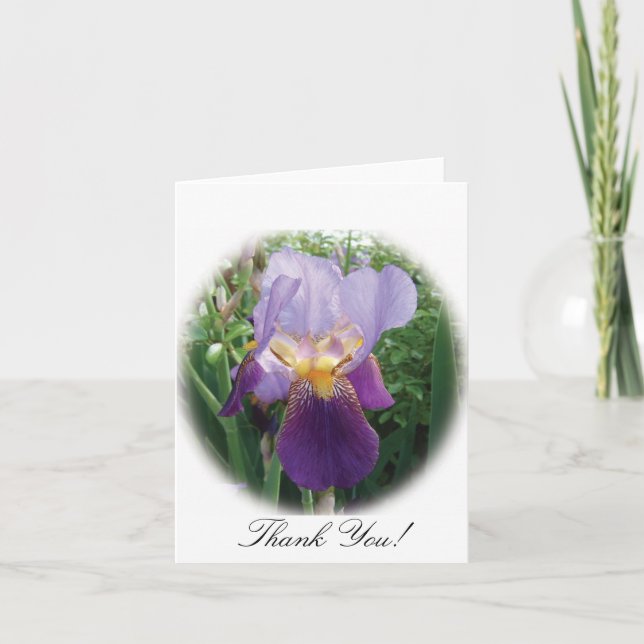 Purple Iris Merci note (Devant)