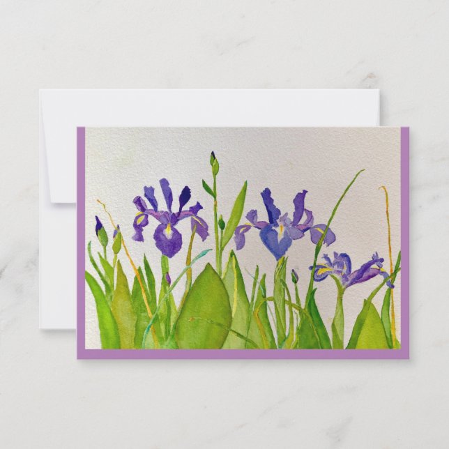 Purple Iris Note card (Front)
