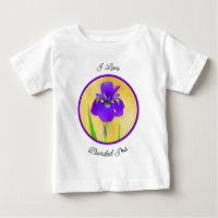 Purple Iris Painting - Original Flower Art