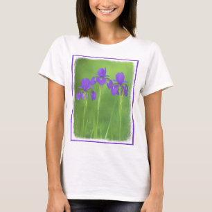 Purple Iris Painting - Original Flower Art T-Shirt