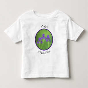 Purple Iris Painting - Original Flower Art Toddler T-shirt