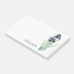 Purple Iris Personalized Post-it Notes