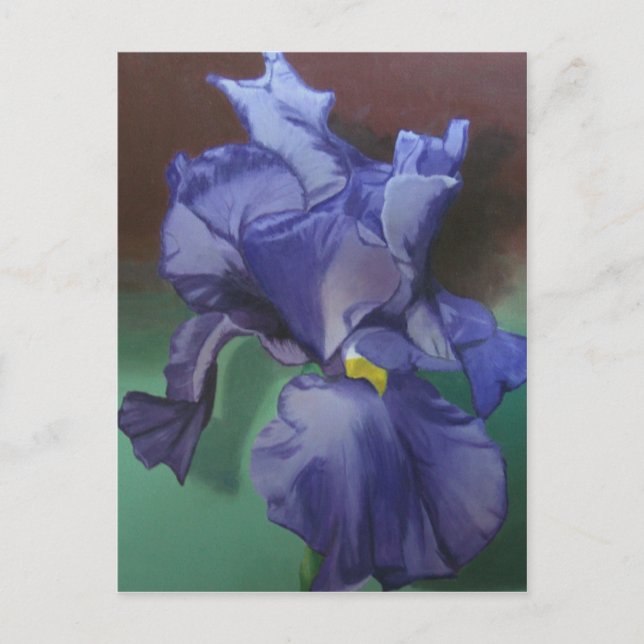 Purple Iris postcard vertical (Front)