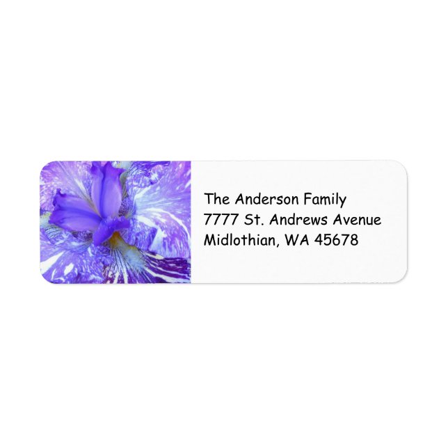Purple Iris Return Address Label (Front)