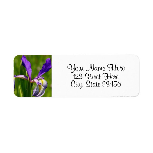 Purple Iris Return Address Labels (Front)