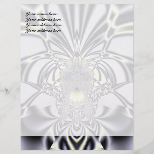 Purple Iris Sacred Geometry Fractal Art Letterhead