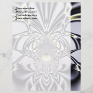 Purple Iris Sacred Geometry Fractal Art Letterhead