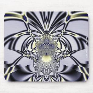 Purple Iris Sacred Geometry Fractal Art Mouse Pad