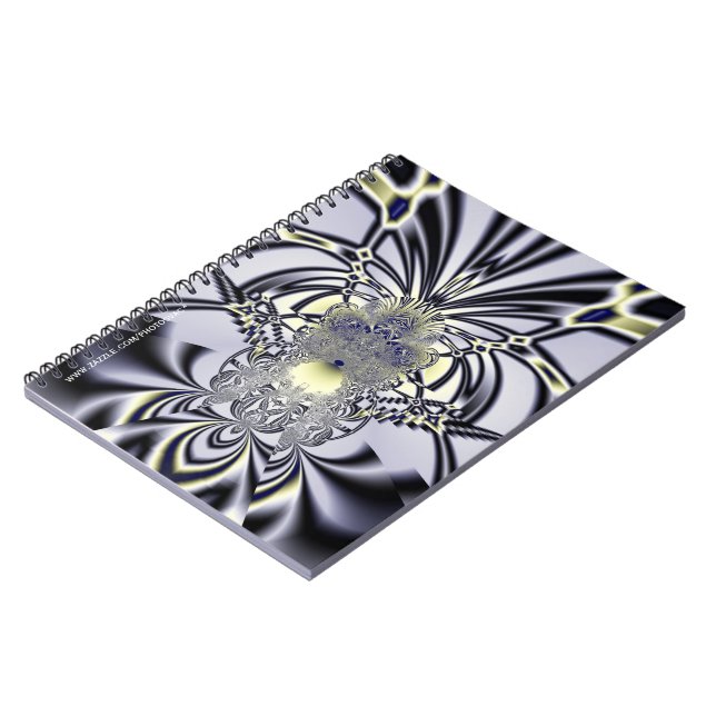 Purple Iris Sacred Geometry Fractal Art Notebook (Left Side)