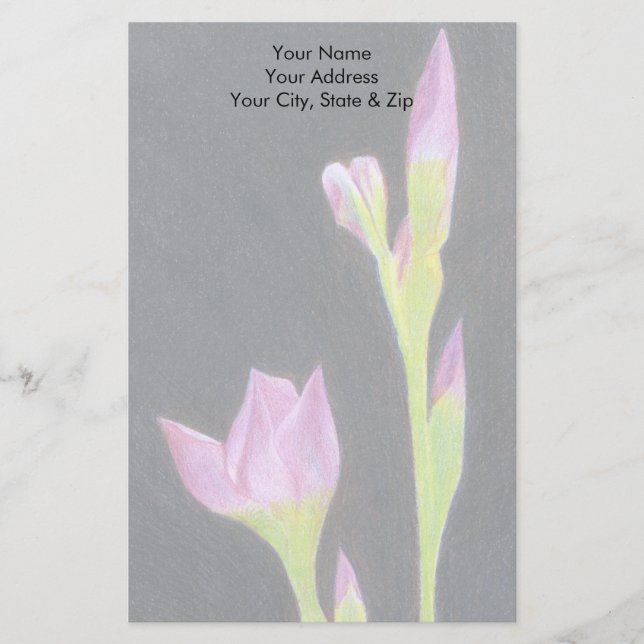 Purple Iris Stationery (Front)