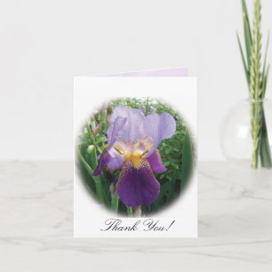 Purple Iris Thank You Note Card